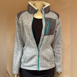 CB Sports Gray Jacket with Teal Accents
